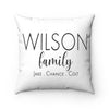 Personalized Spun Polyester Square Pillow - Family Members