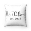 Personalized Spun Polyester Square Pillow - Family EST.